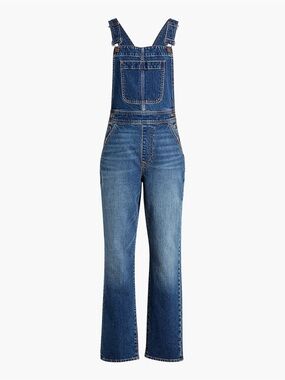 J.Crew Denim Overalls XXS Medium Wash Slim Straight Stretch Adjustable Straps